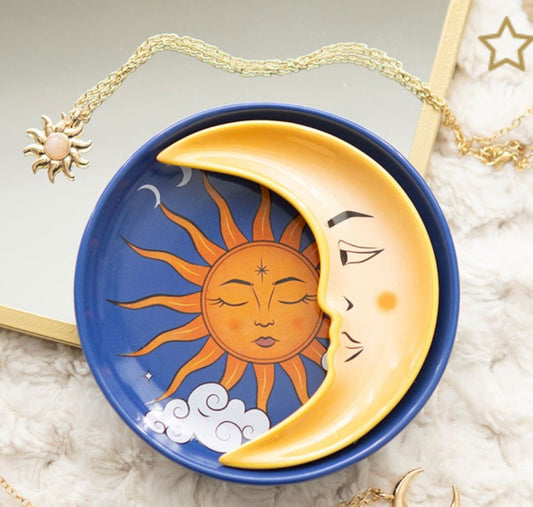 SUN AND MOON CELESTIAL STACKING TRINKET DISH