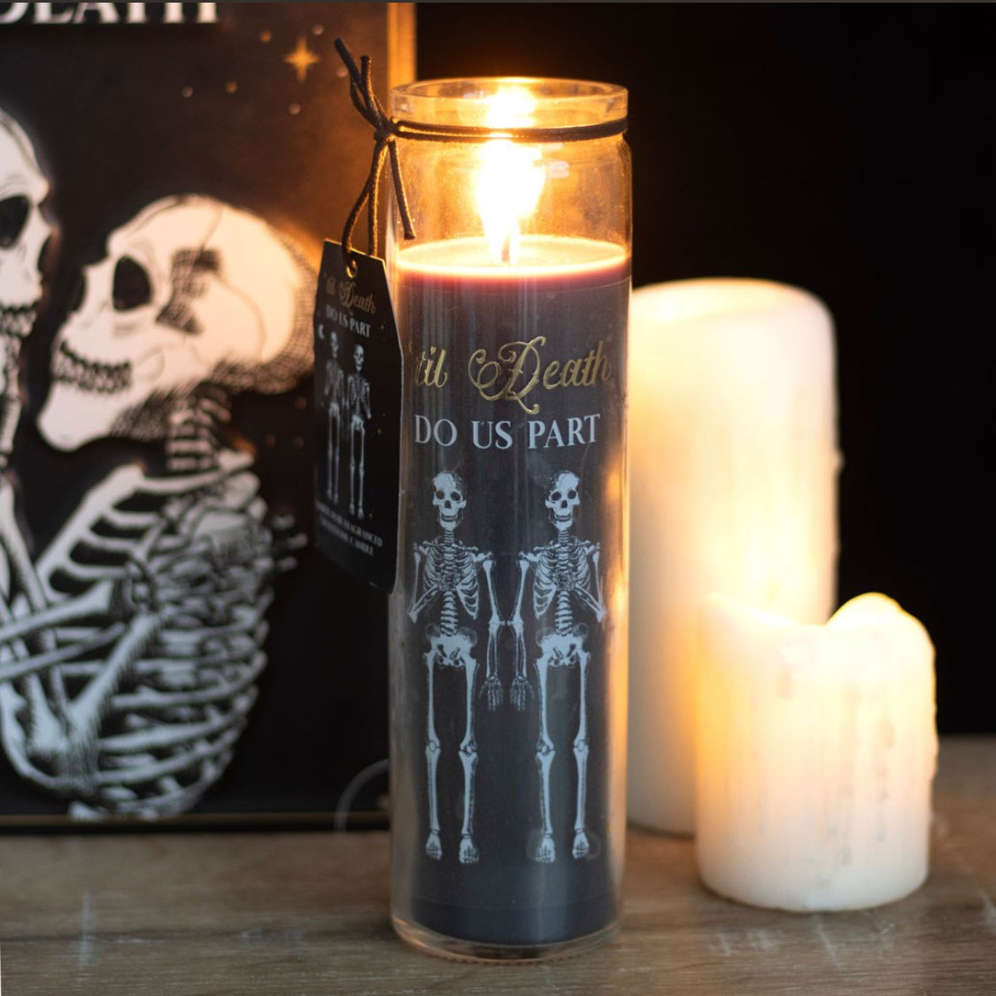 TIL DEATH DO US PART AMBER NOIR TUBE CANDLE